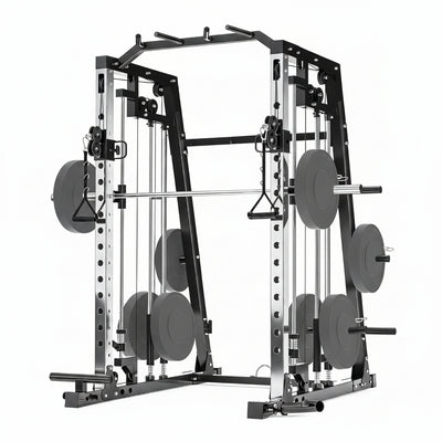 Smith Machine Home Gym – 2200LBS Multi-Function Squat Rack with Smith Bar